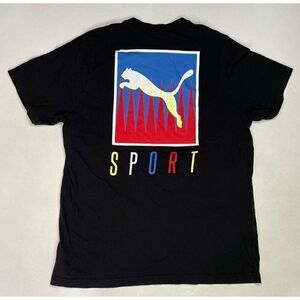 Puma Sport Graphic T-shirt Men XL Black Short Sleeve 598514 01